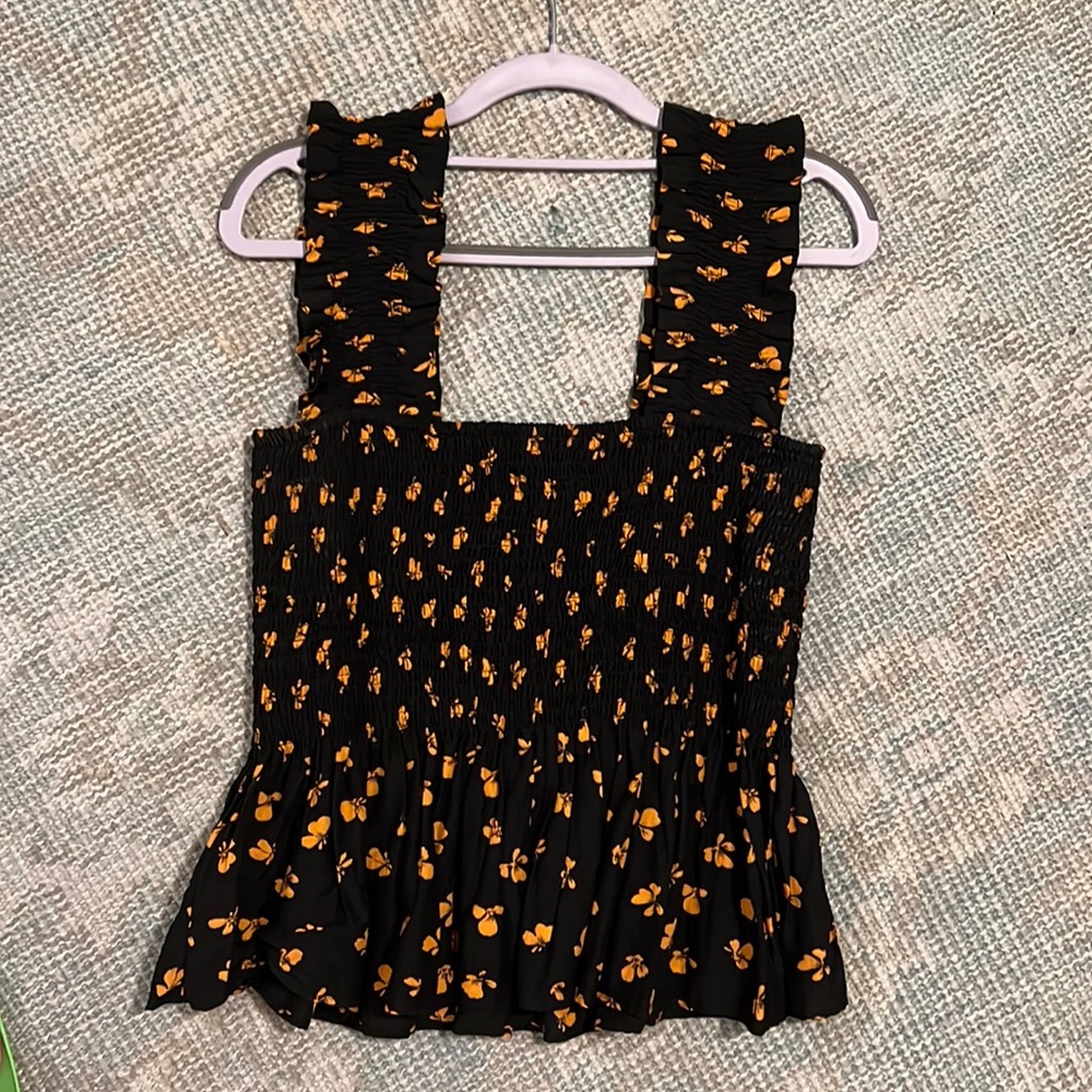 beacon smocked peplum top